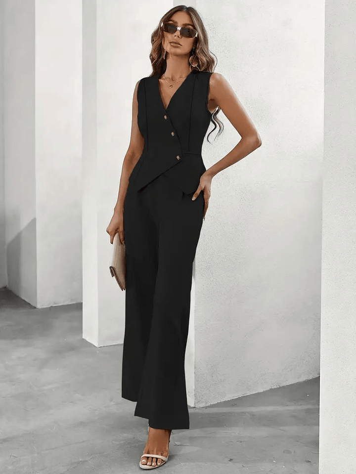 Levoire | Ensemble de combinaisons élégantes pour toutes les occasions Costume pour femmes Noir