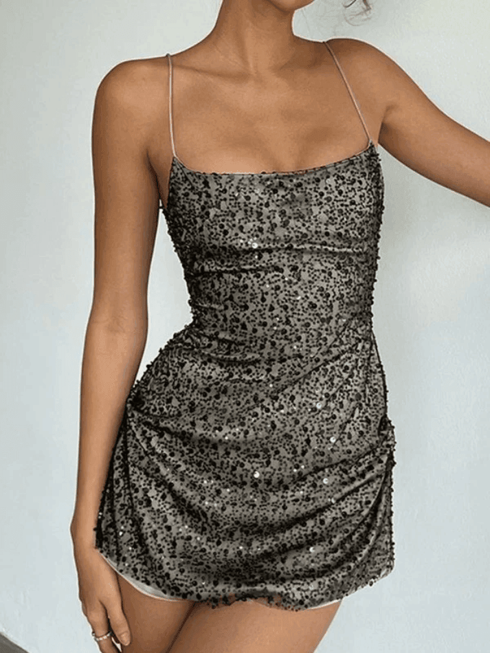 Levoire | Robe Mini Ajustée À Paillettes