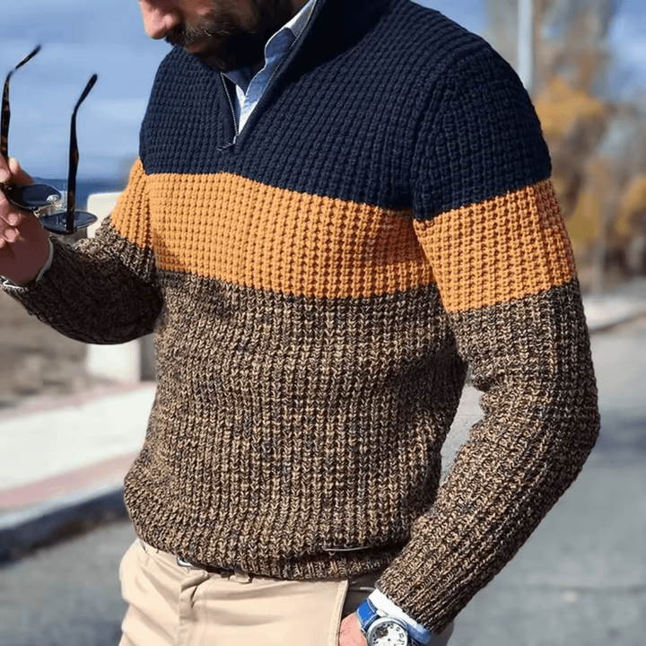 Levoire | Pull en tricot avec blocs de couleur Homme Sweatshirt Aards