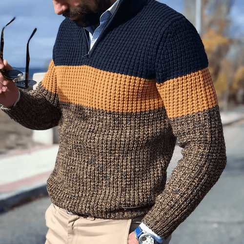 Levoire | Pull en tricot avec blocs de couleur Homme Sweatshirt