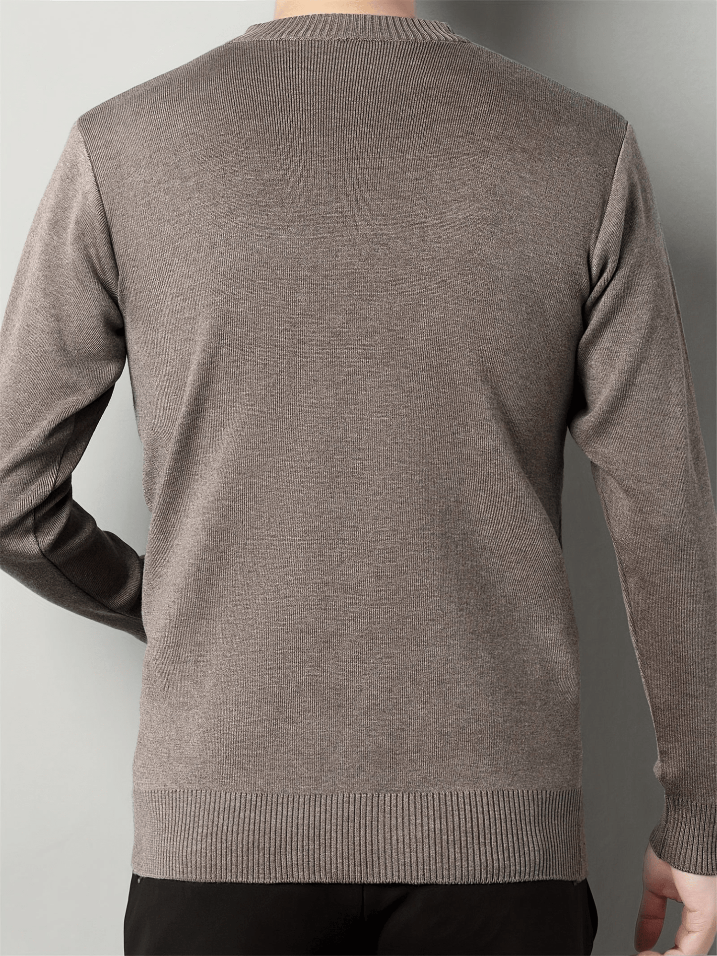 Levoire | Pull à col rond en tricot avec motif à carreaux homme