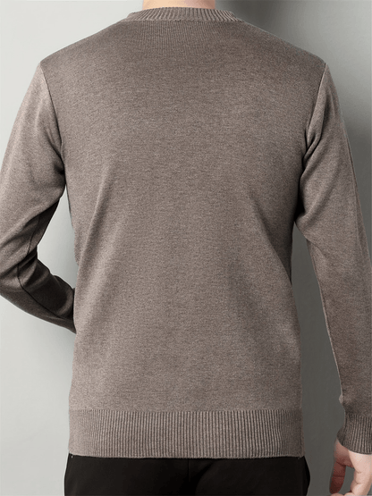 Levoire | Pull à col rond en tricot avec motif à carreaux homme