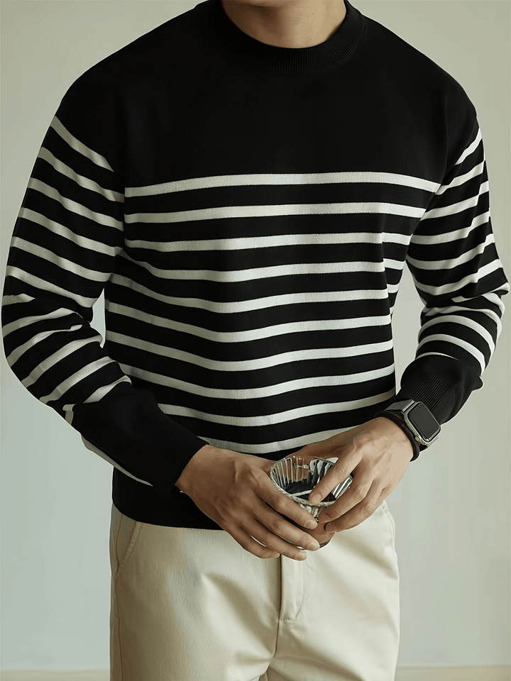 Levoire | Pull en tricot rayé homme Jumper Pullover 2XL