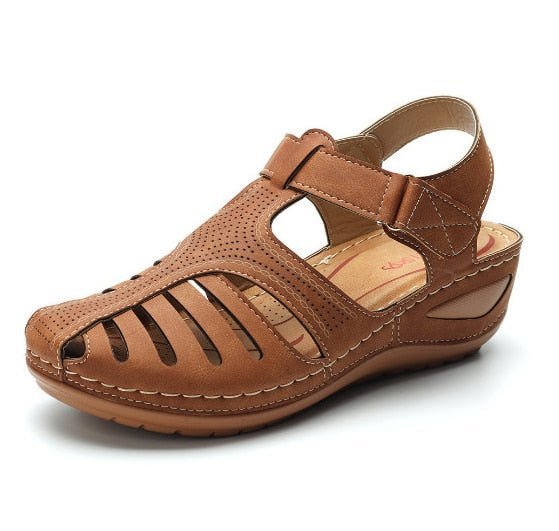 Levoire | Sandale Rétro En Cuir Braun