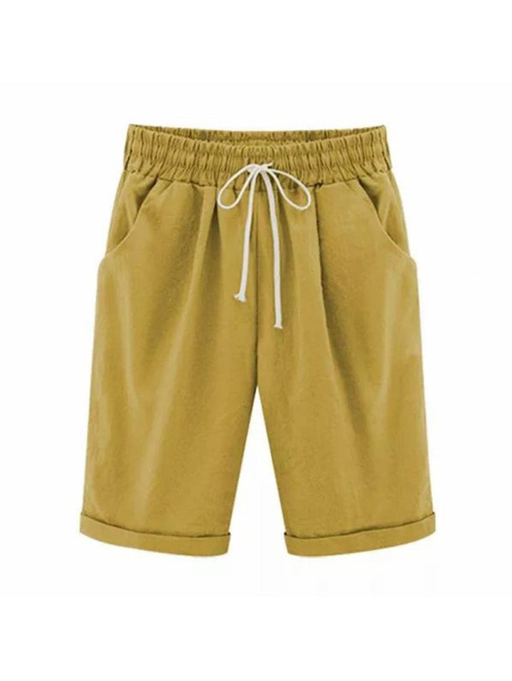 Levoire | Pantalon Taille Élastique Pour L'Été Jaune
