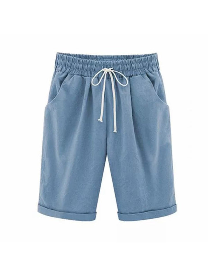 Levoire | Pantalon Taille Élastique Pour L'Été Bleu clair