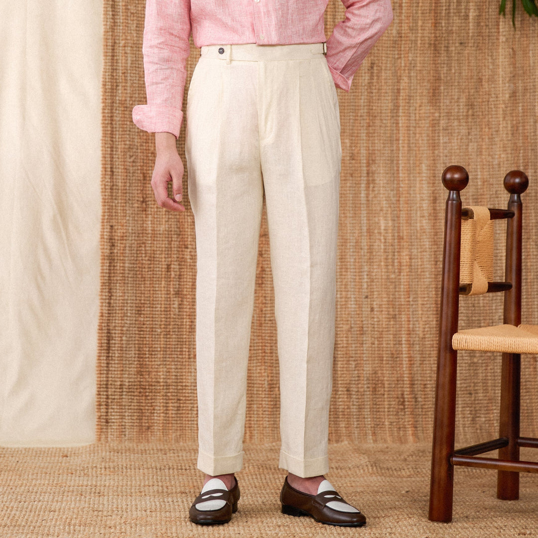 Levoire | Pantalon En Lin D'Été Avec Jambe Large