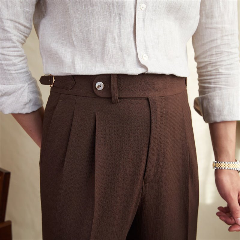 Levoire | Pantalon En Seersucker Café