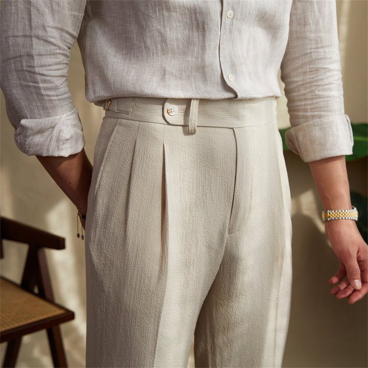 Levoire | Pantalon En Seersucker Crème