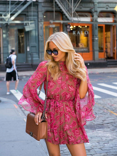 Levoire | Robe Fleur Rose Élégante