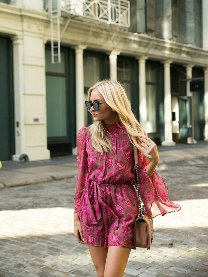 Levoire | Robe Fleur Rose Élégante