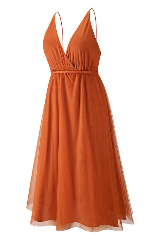 Levoire | Sexy Profond V dos nu-pas Snag Mesh Puff Robe