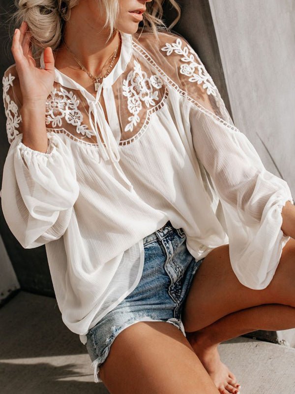 Levoire | Chemise pointue V transparente sexy