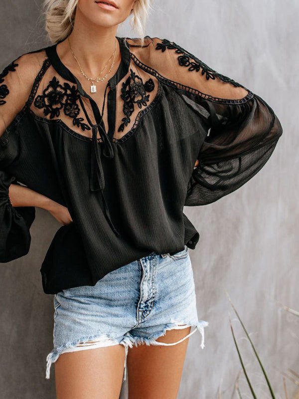 Levoire | Chemise pointue V transparente sexy