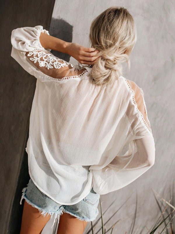 Levoire | Chemise pointue V transparente sexy