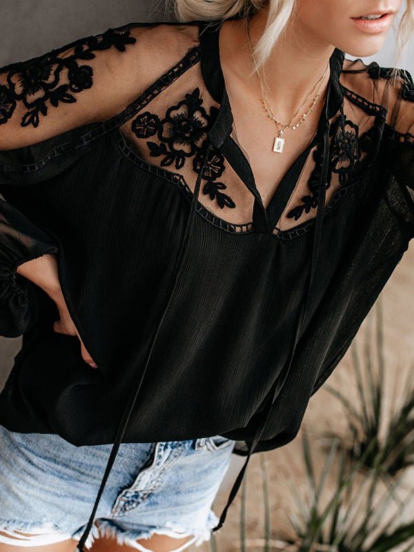 Levoire | Chemise pointue V transparente sexy
