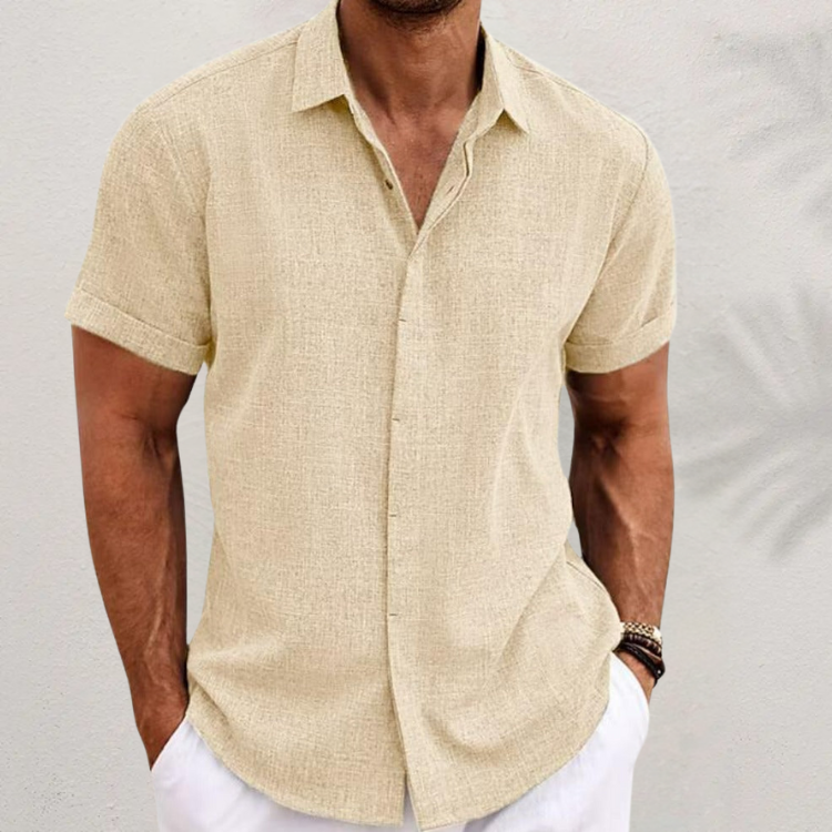 Levoire | Chemise D'Été Pour Hommes Jaune
