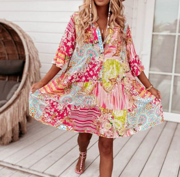 Levoire | Rento Robe Avec Imprimé Coloré