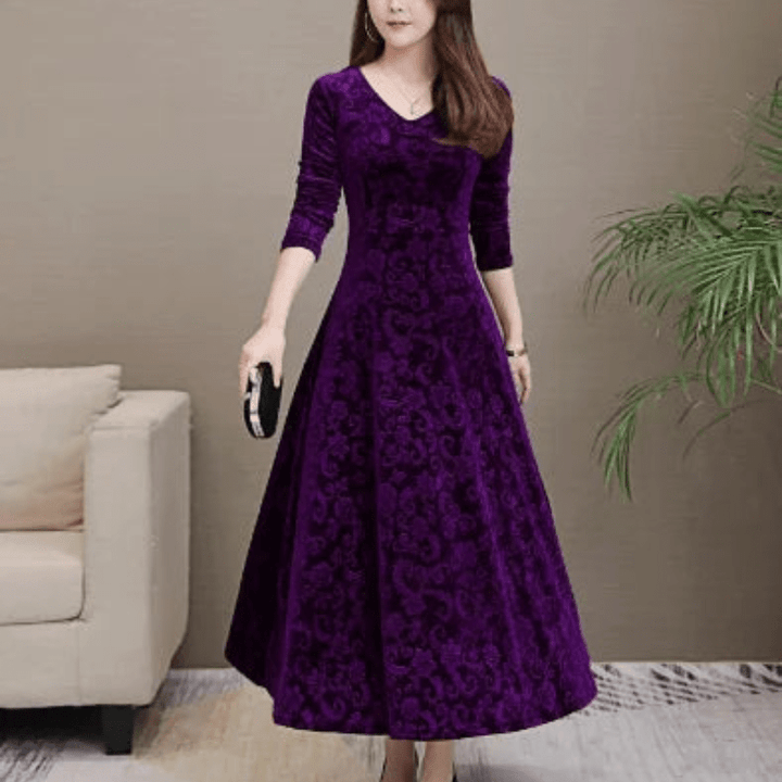 Levoire | Robe en velours élégante Robe formelle pour femme Lilas