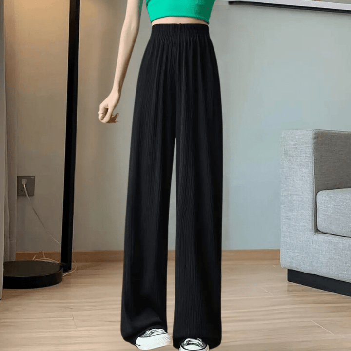 Levoire | Pantalon Femme Élastique Décontracté Confortable Et Flexible Noir