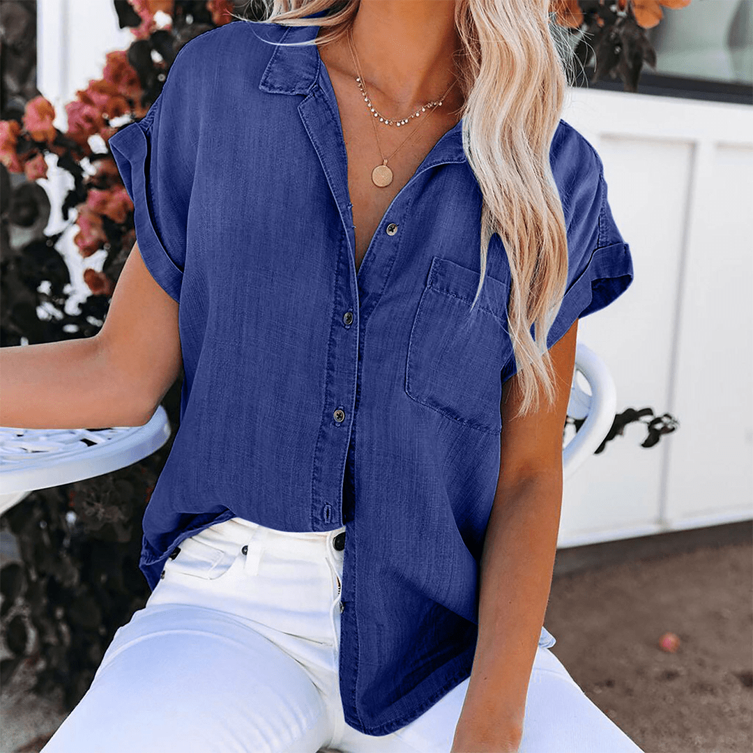 Levoire | Chemise en jean décontractée femme Bleu foncé