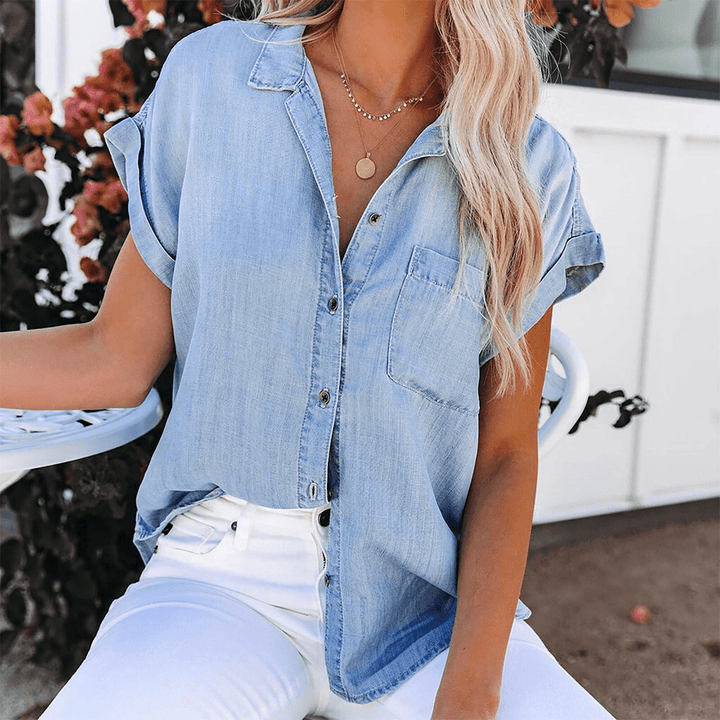 Levoire | Chemise en jean décontractée femme Bleu