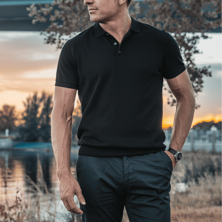 Levoire | Polo En Coton Noir