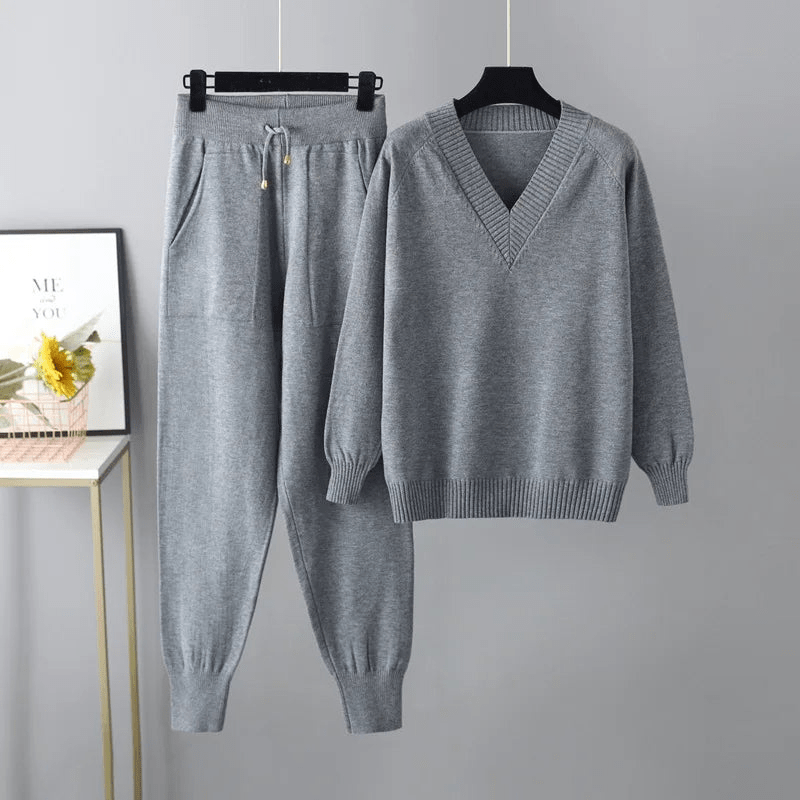 Levoire | Ensemble Décontracté Luxe Femme Gris