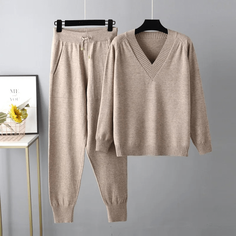 Levoire | Ensemble Décontracté Luxe Femme Kaki