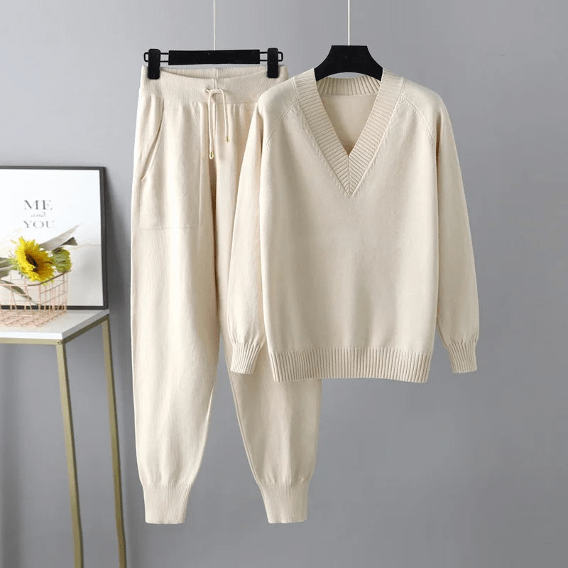 Levoire | Ensemble Décontracté Luxe Femme Beige