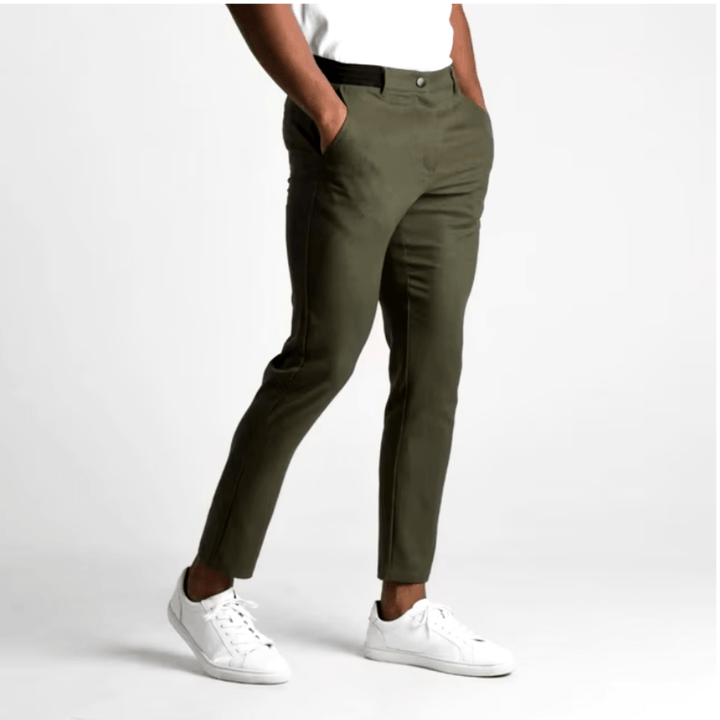 Levoire | Pantalon Chino Stretch Homme Olive Vert