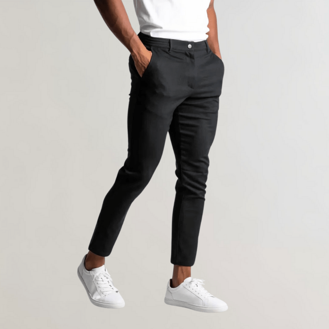 Levoire | Pantalon Chino Stretch Homme Noir