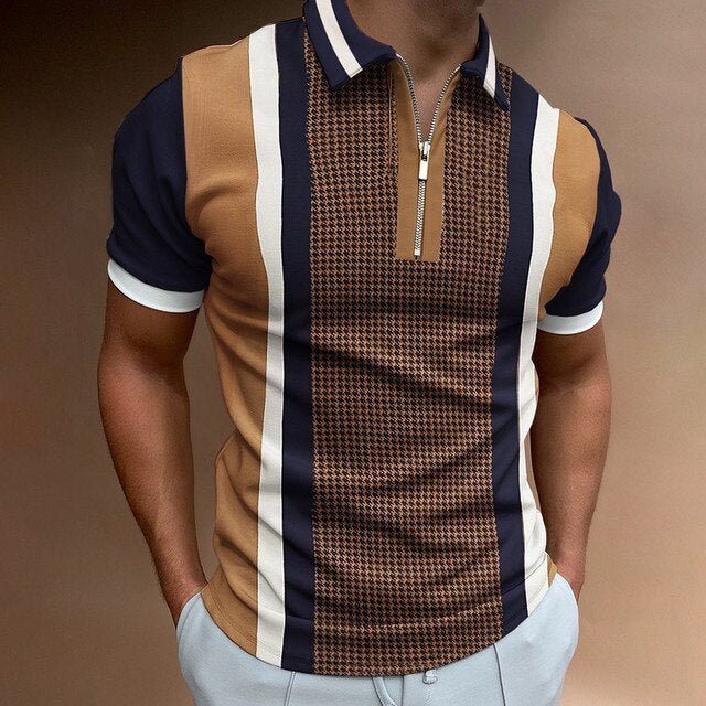 Levoire | Chemise Classique Braun Rayé