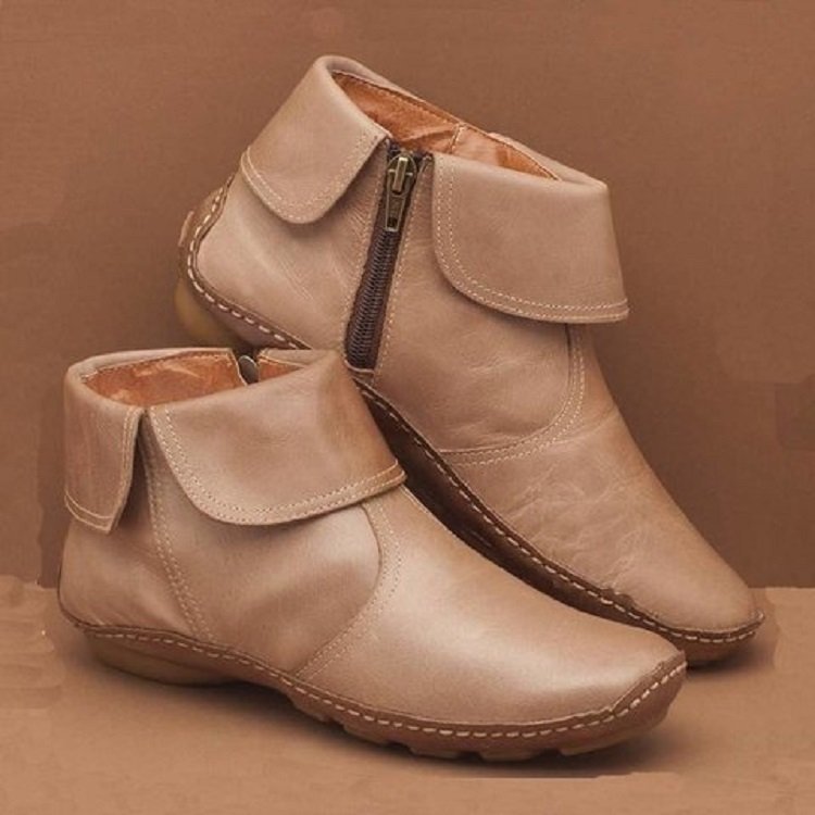 Levoire | Bottes Cheville Anti Glissant Rétro Kaki 42
