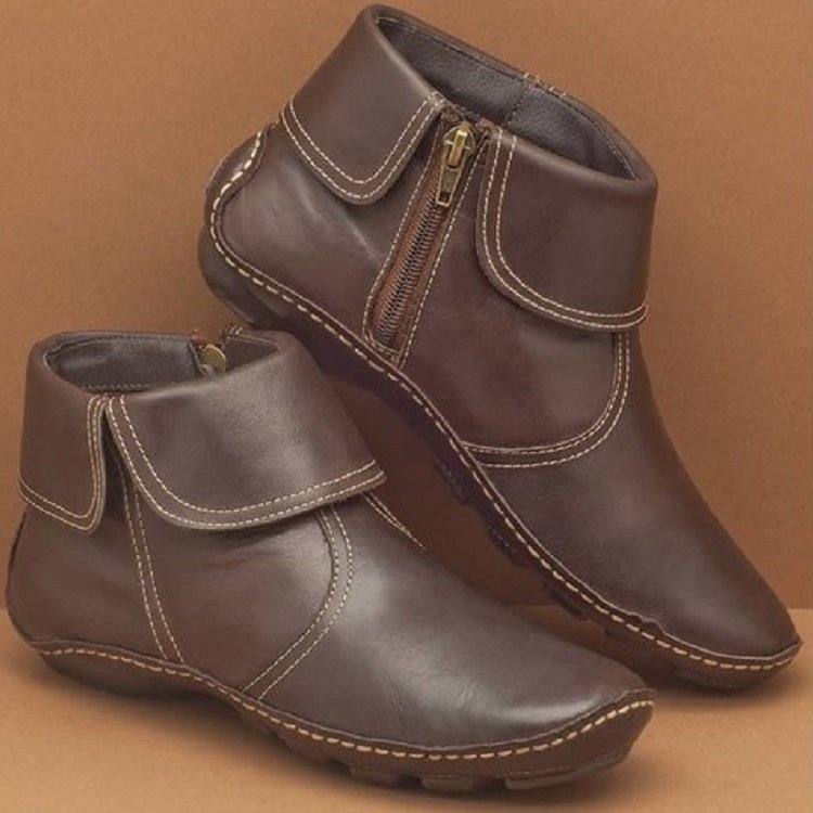 Levoire | Bottes Cheville Anti Glissant Rétro Kaki