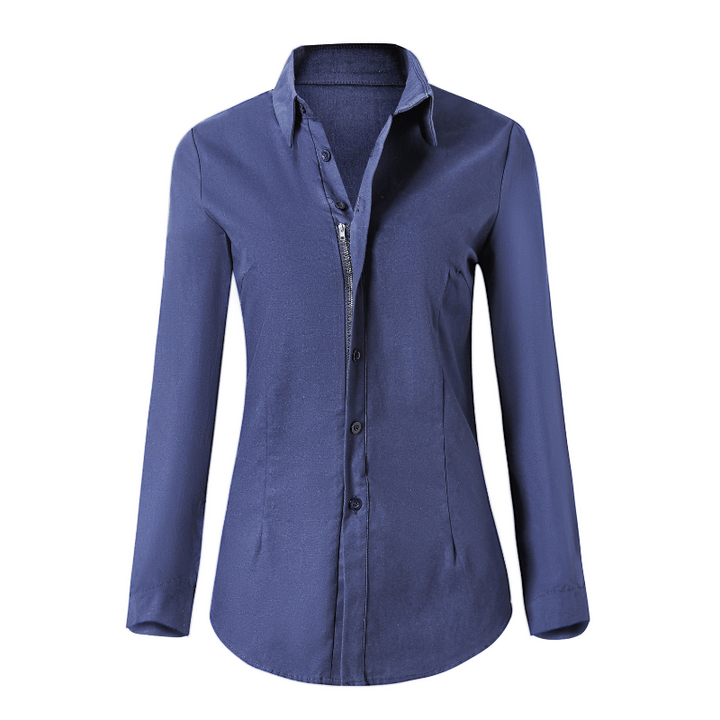 Levoire | Chemisier fermeture éclair femme Bleu foncé