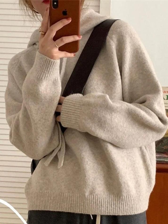 Levoire | Sweat À Capuche Simple En Tricot
