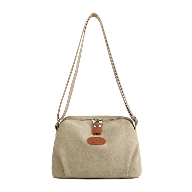 Levoire | Sac En Toile Élégant Avec Fermeture Éclair Sécurisée Khaki