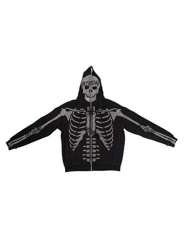 Levoire | Sweat À Capuche Avec Fermeture Éclair Skull Strass