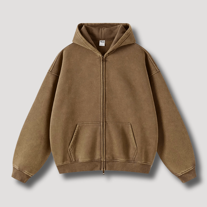 Levoire | Sweat Grande Taille Zippé Homme Beige