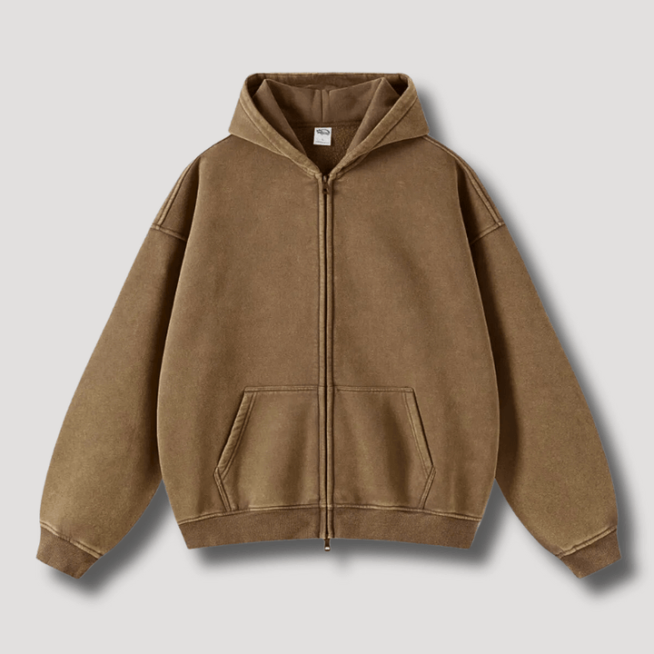 Levoire | Sweat Grande Taille Zippé Homme Beige