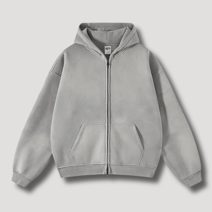 Levoire | Sweat Grande Taille Zippé Homme Gris