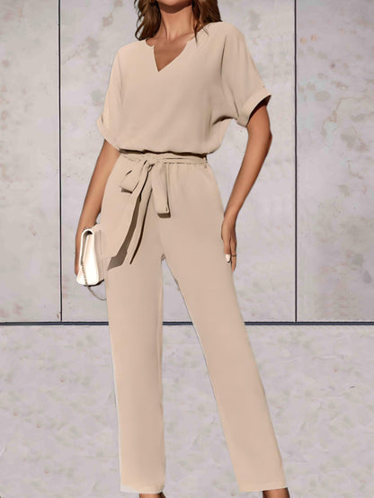 Levoire | Ensemble Sobre Élégant Ceinturé Khaki