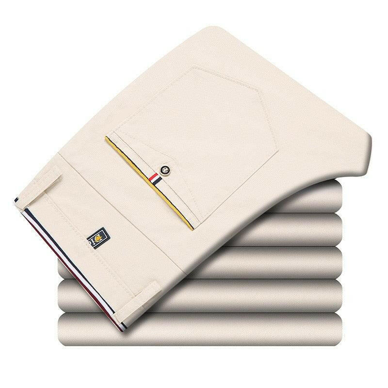 Levoire | Pantalon Crayon Plissé Slim Fit Pour Hommes beige