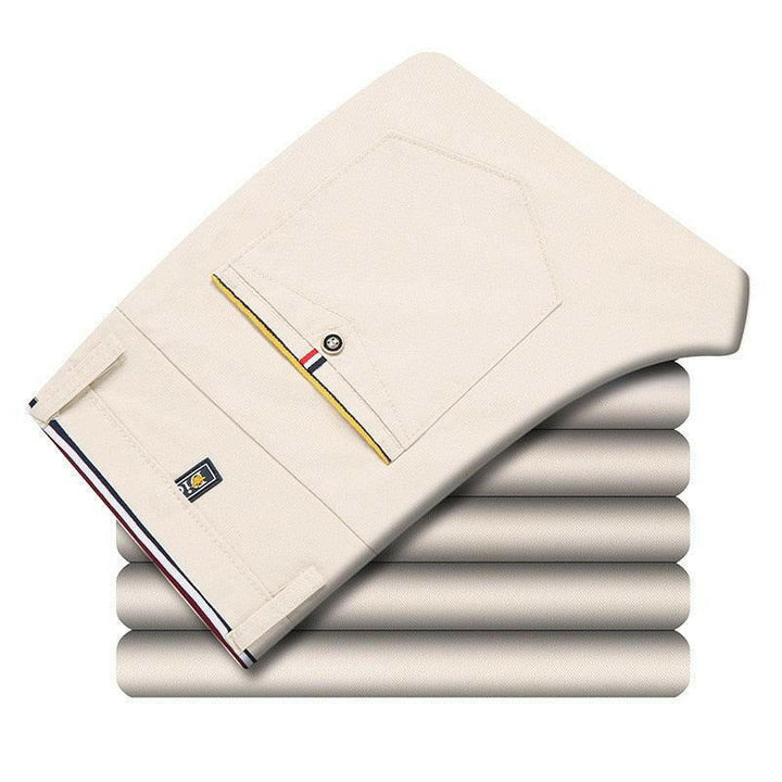 Levoire | Pantalon Crayon Plissé Slim Fit Pour Hommes beige