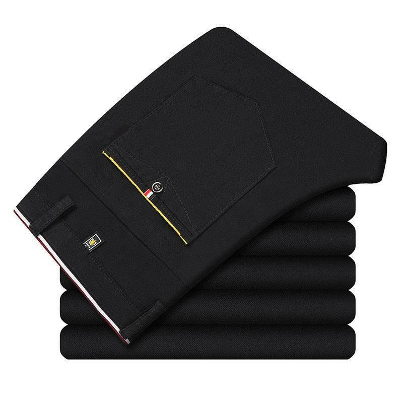 Levoire | Pantalon Crayon Plissé Slim Fit Pour Hommes Noir