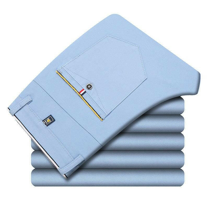 Levoire | Pantalon Crayon Plissé Slim Fit Pour Hommes Bleu ciel