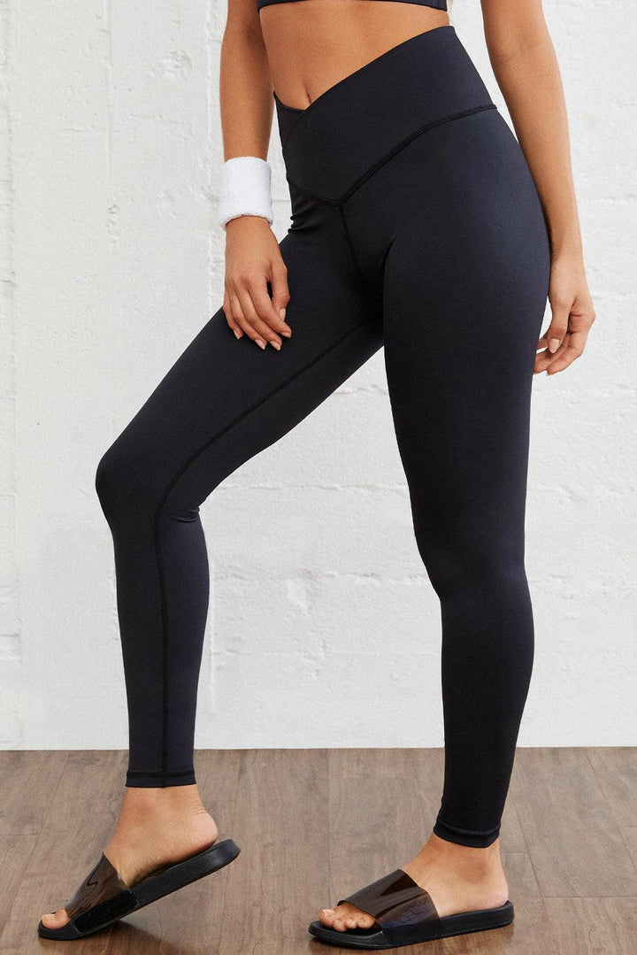 Levoire | Pantalon De Sport Ajusté Extensible Avec Ceinture Large Noir