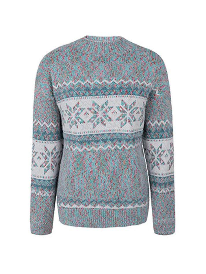 Levoire | Flocons De Neige Pull À Col Montant Jacquard Gris