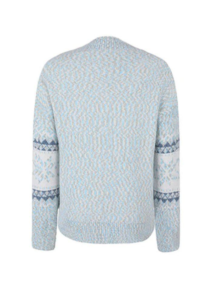 Levoire | Flocons De Neige Pull À Col Montant Jacquard